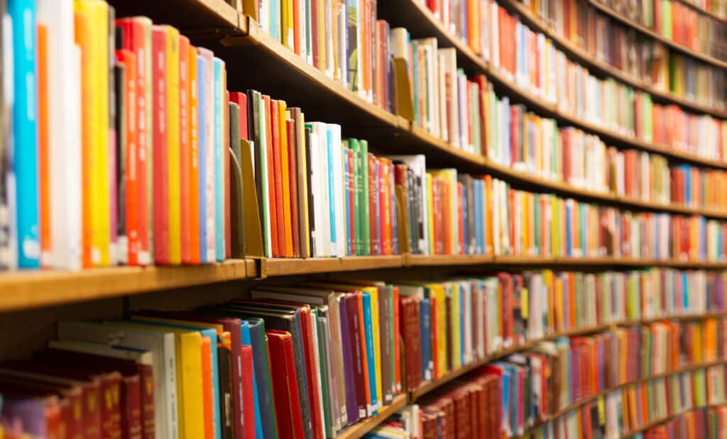 Library shelves